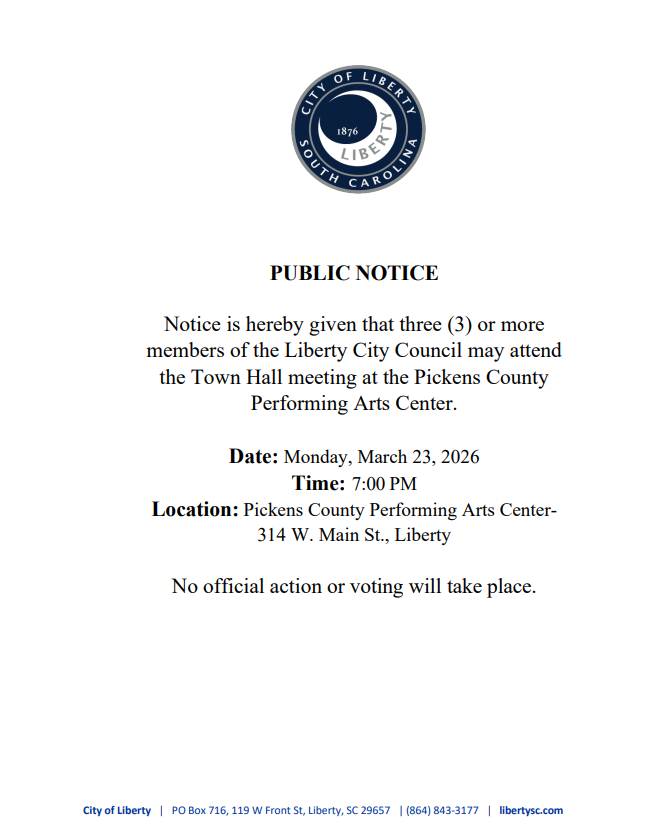 Public Notice for town hall meeting