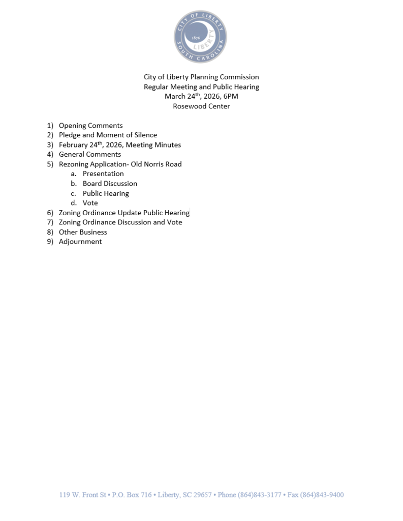 Planning Commission Agenda