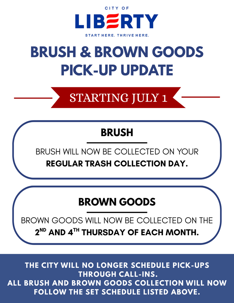 Brown Goods and Brush collection updates flyer