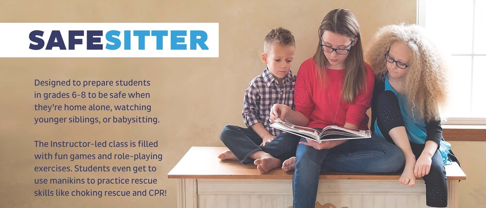 Safe Sitter cover with three children reading a book
