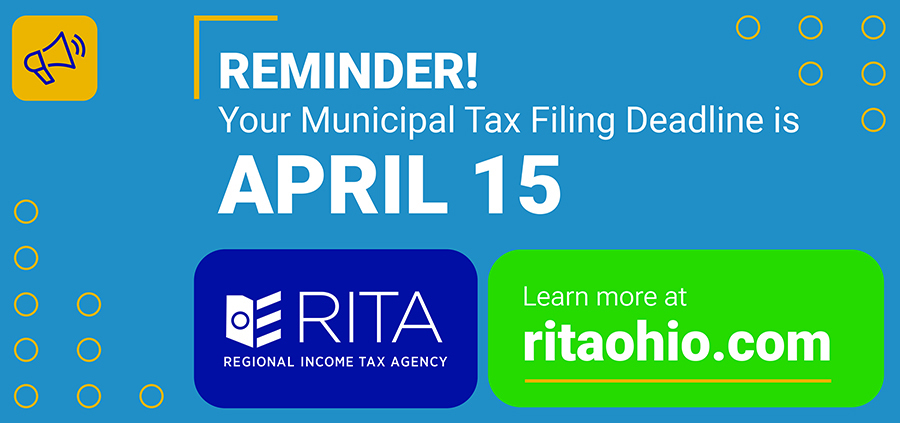 Blue banner with RITA logo and filing deadline date