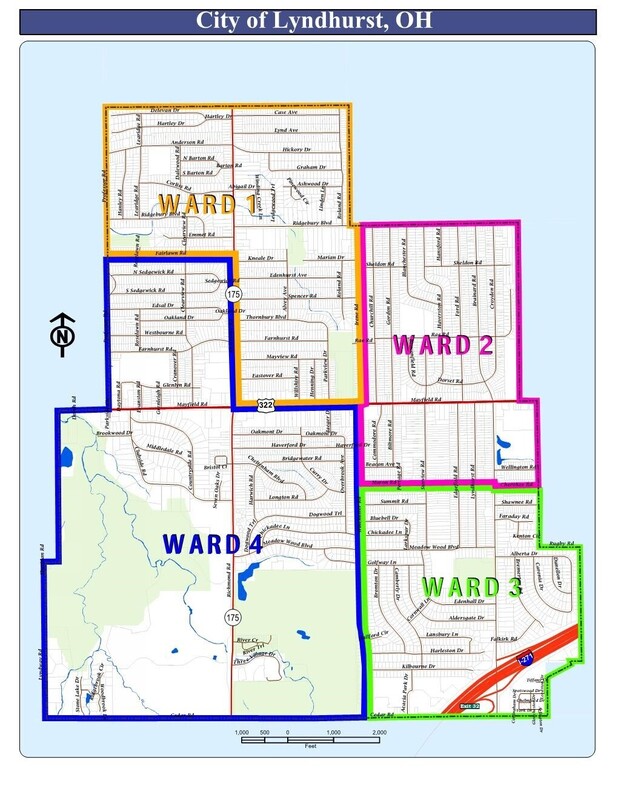 ward map of lyndhurst city streets