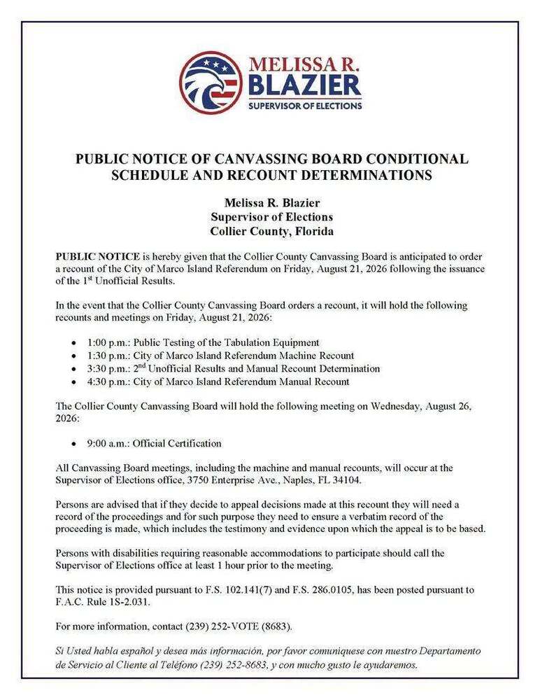 Notice of Primary Vote Recount