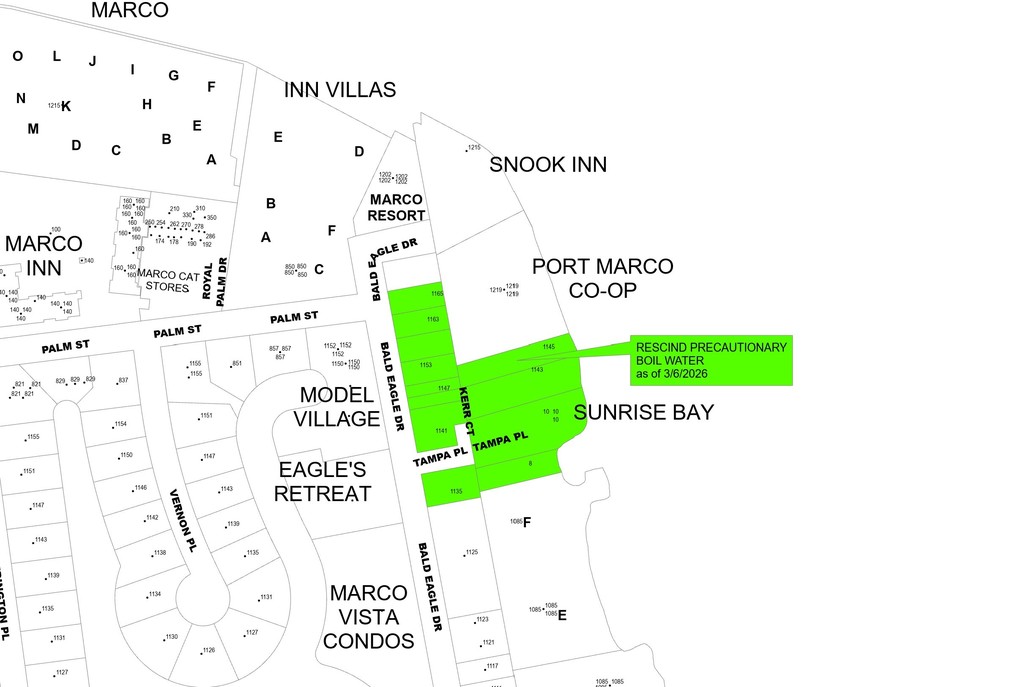 FRIDAY  3.6.26 RESCISSION OF PRECAUTIONARY BOIL WATER  NOTICE 10 TAMPA PLACE