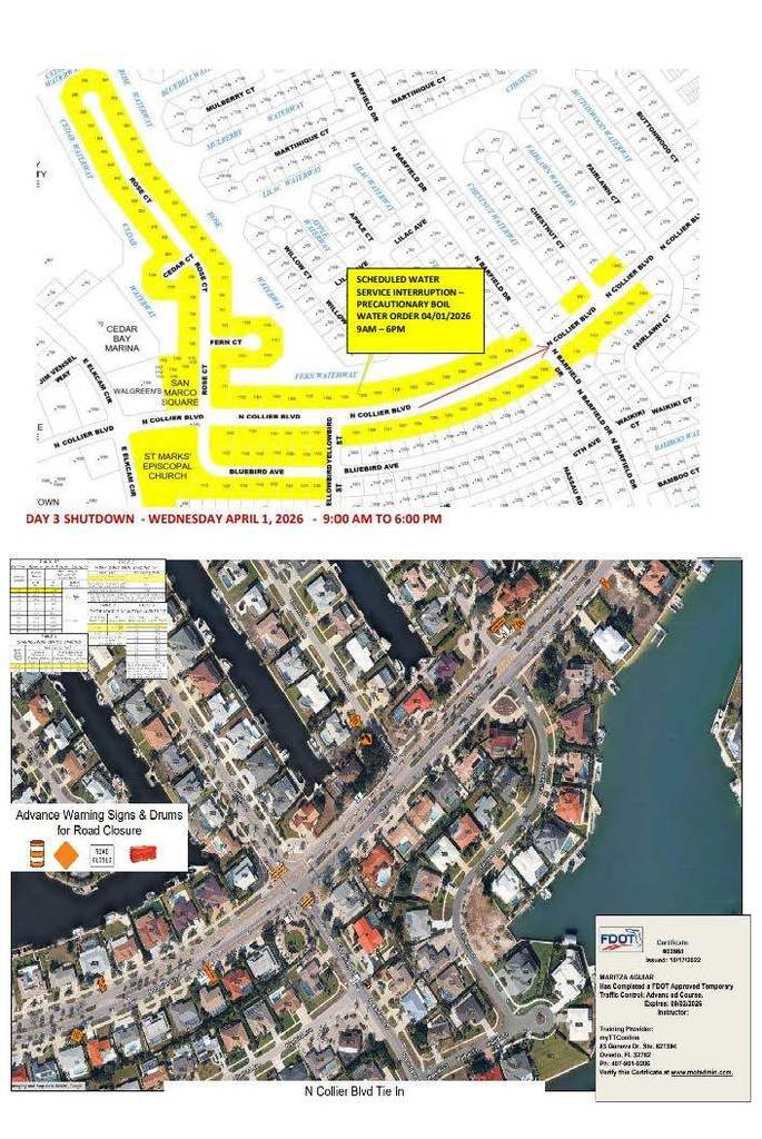 Scheduled Waterline Work and Temporary Water Service Interruptions March 30-April 3, 2026