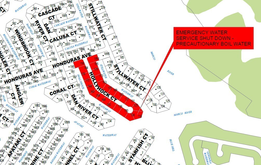 TUESDAY, 6.9.26 - WATER SERVICE INTERRUPTION - AREA 184 HOLLYHOCK CT - PRECAUTIONARY BOIL WATER NOTICE IN EFFECT UNTIL NOTIFIED