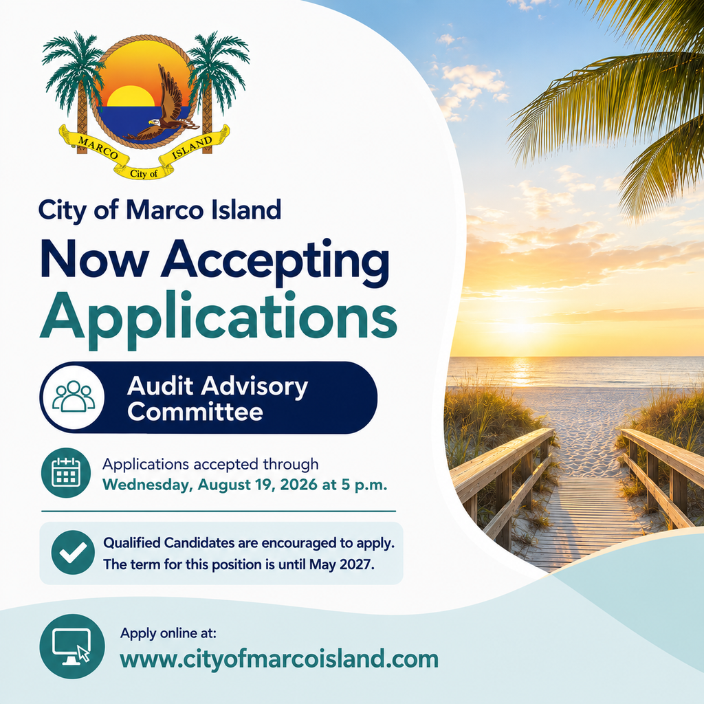 The City is accepting applications for the Audit Advisory Committee until August 19, 2026