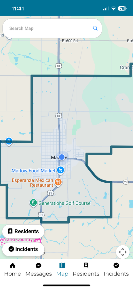 Outage map