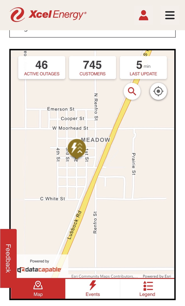 outage map