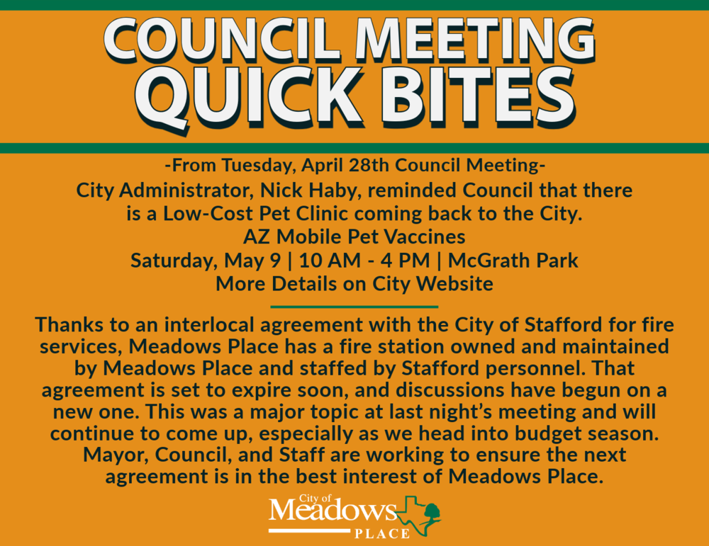 council meeting quick bites