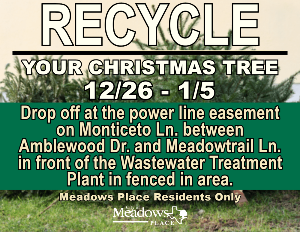recycle your christmas tree flyer