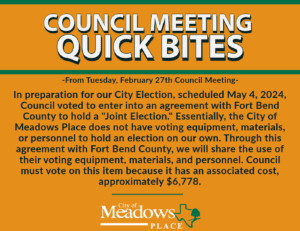 COUNCIL QUICK BITES | FEBRUARY 27, 2024