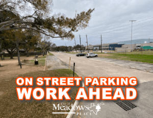 on street parking work ahead