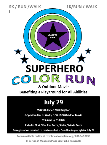 Superhero Color Run-July 29th