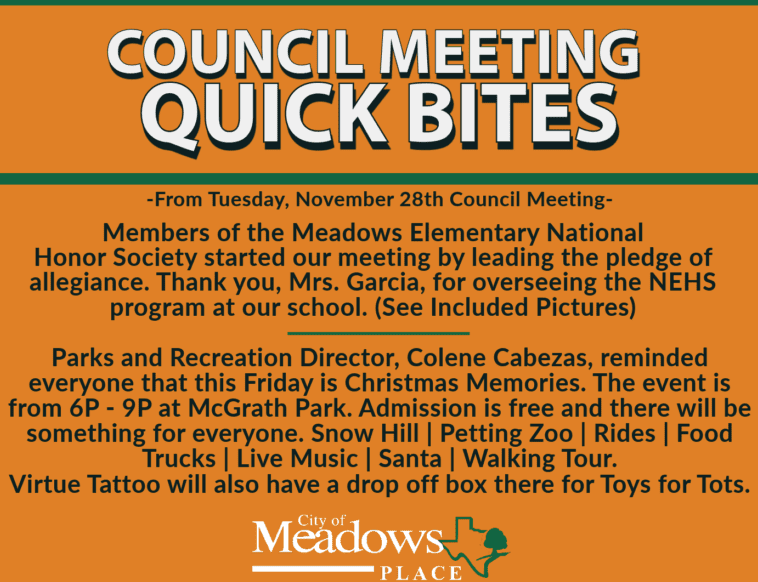 COUNCIL QUICK BITES | NOVEMBER 28, 2023