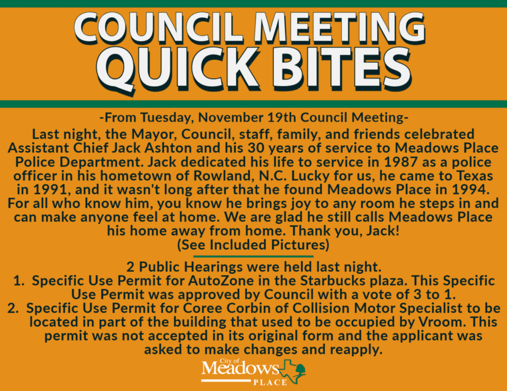 Council Quick Bites | November 19, 2024