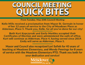 COUNCIL QUICK BITES | MAY 20, 2025
