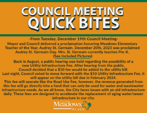 COUNCIL QUICK BITES | DECEMBER 19, 2023