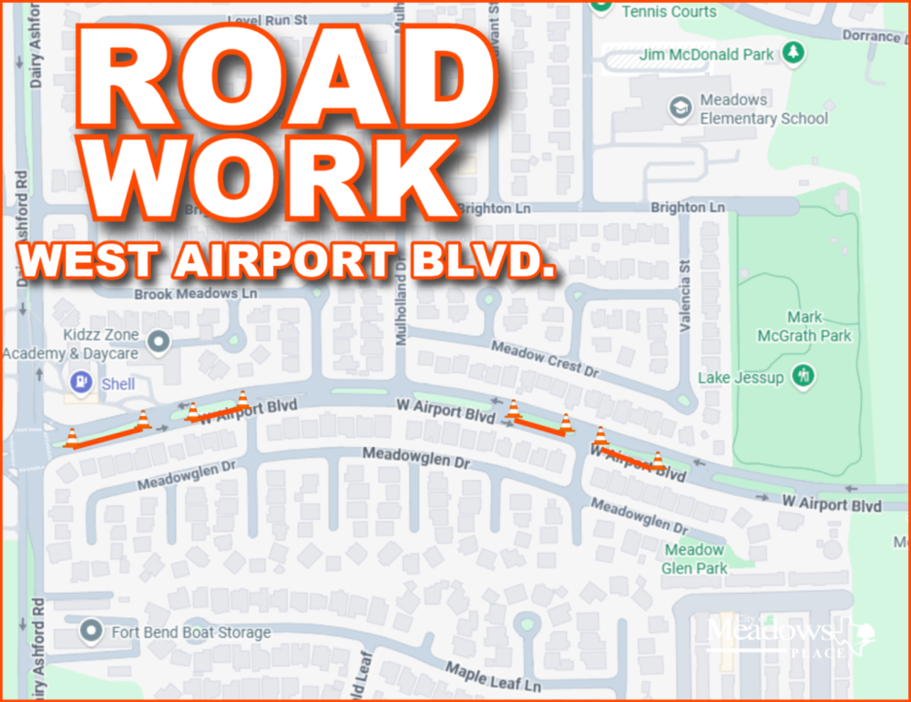 Road Improvement Alert – W. Airport Blvd.