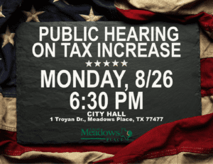 Notice of Public Hearing on Tax Increase