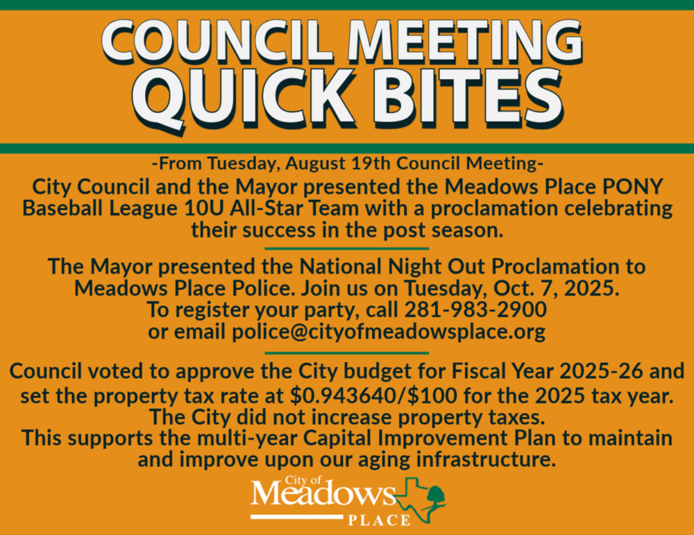 Council Quick Bites | August 19, 2025