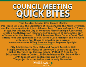 COUNCIL QUICK BITES | OCTOBER 22, 2024
