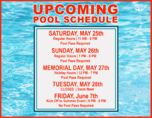 Community Pool Opens This Weekend
