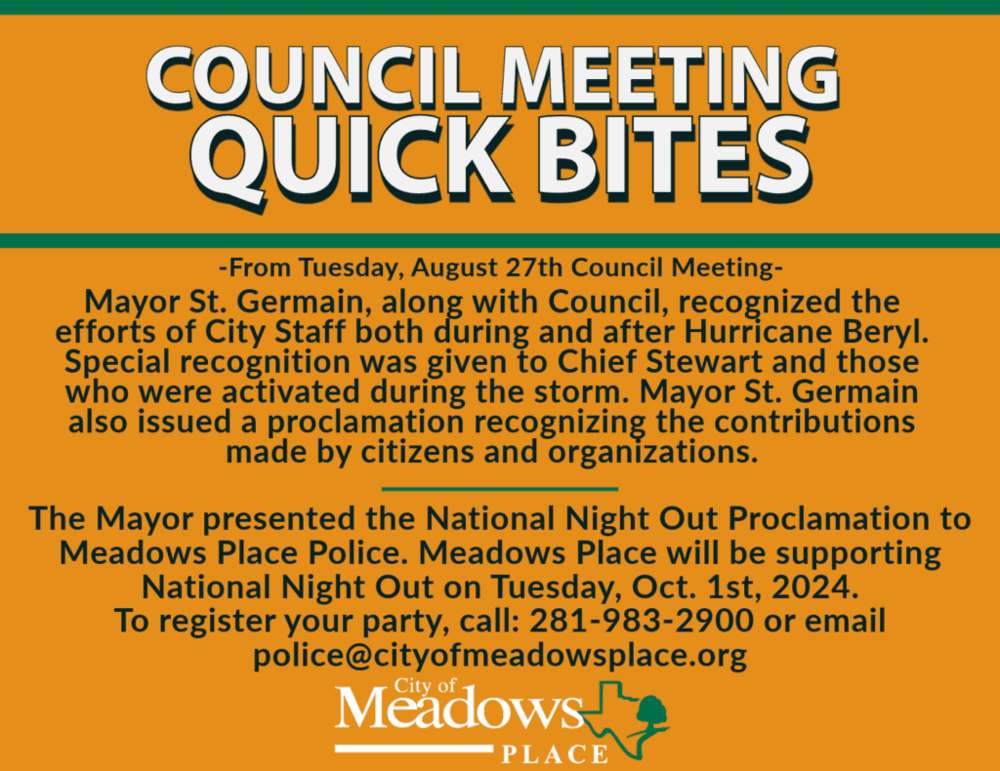Council Quick Bites | August 27, 2024