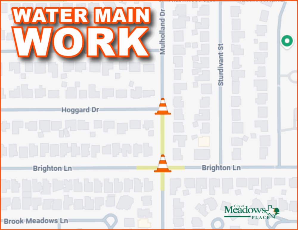 Water Main Work map