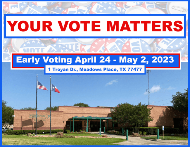Early Voting April 24 – May 2, 2023