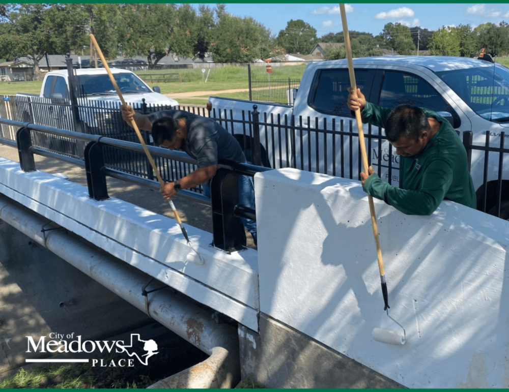 Public Work Crew Busy Giving Bridges Makeovers