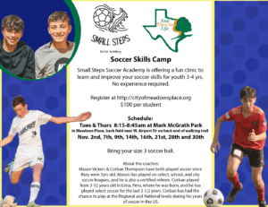 Soccer Skills Camp November 2023 Register Today