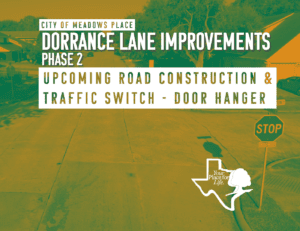Dorrance Lane Improvements – PHASE 2 – Construction and Traffic Switch Part 1