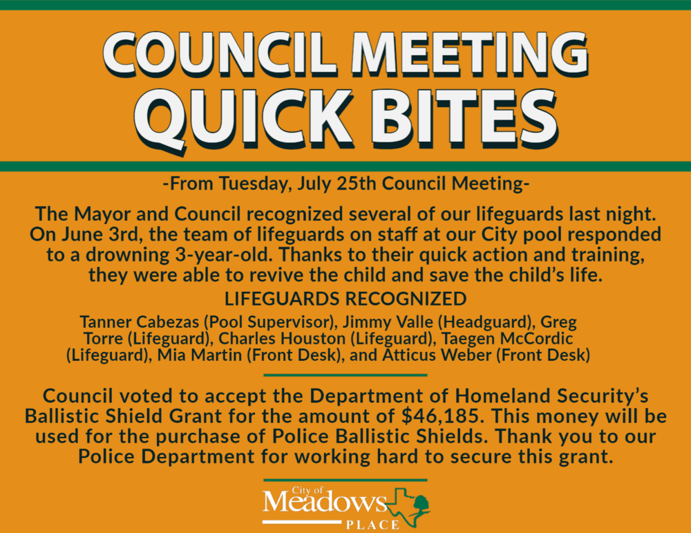 Council Quick Bites | July 25, 2023