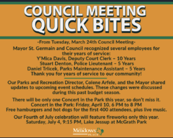 COUNCIL QUICK BITES | MARCH 24, 2026