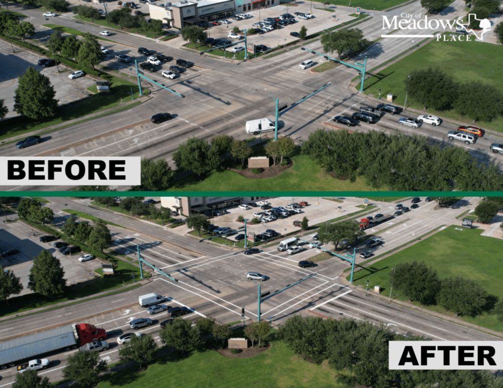 restriping project before and after