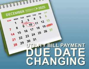 New Utility Bill Due Date Effective in December