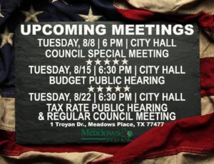 Upcoming Council Meetings August