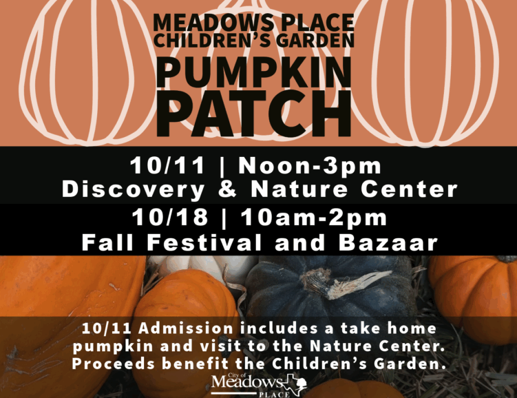 Meadows Place Children’s Garden Pumpkin Patch 2025