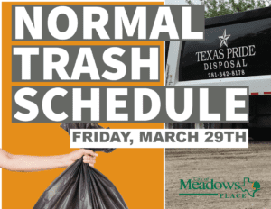 Normal Trash Schedule March 29, 2024