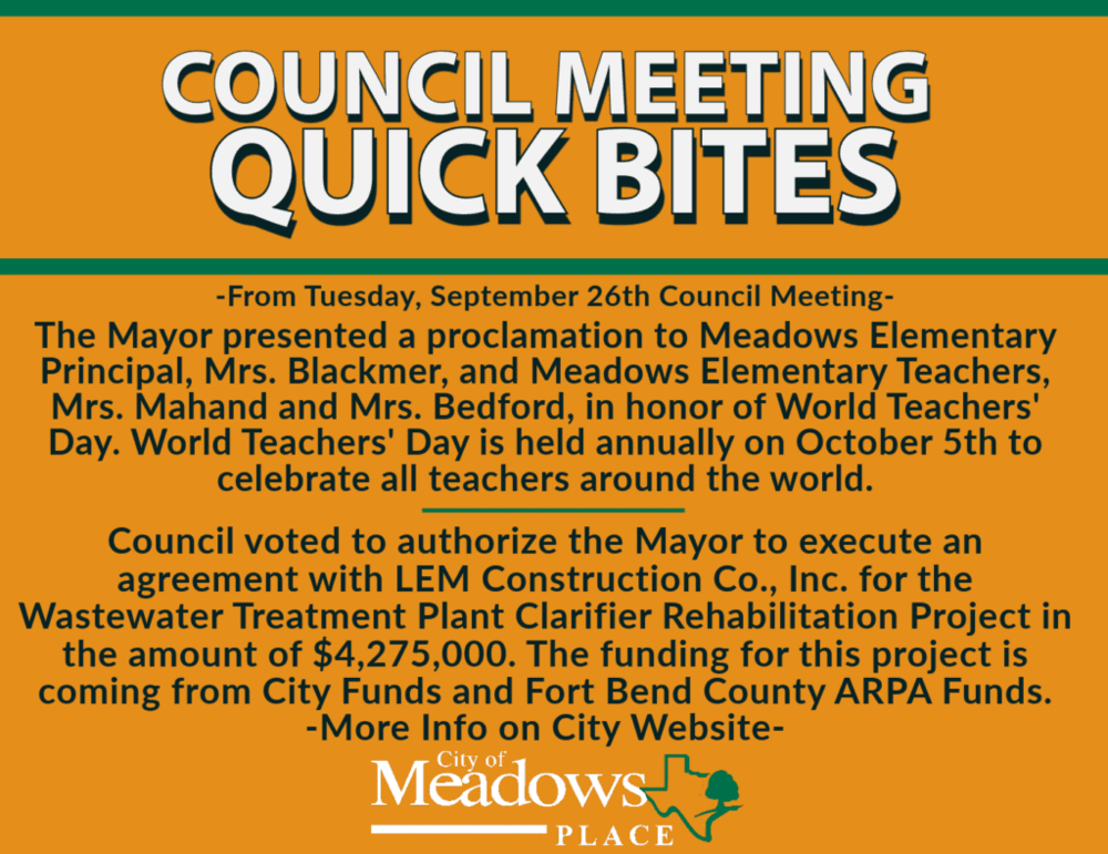 council meeting quick bites