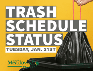Trash Schedule and Possible Wintery Weather