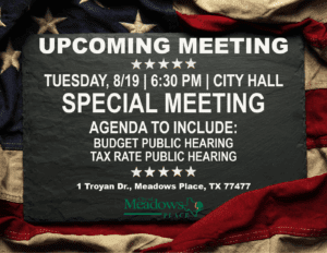 Notice of Public Hearing on Tax Rate Year 2025