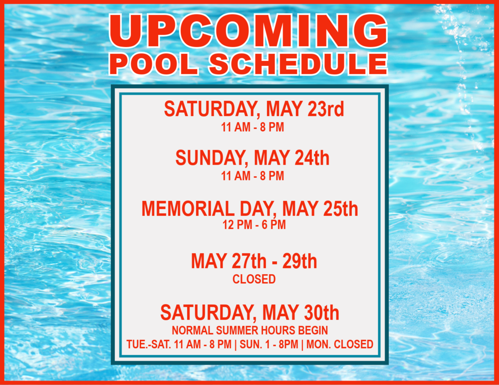 pool schedule flyer