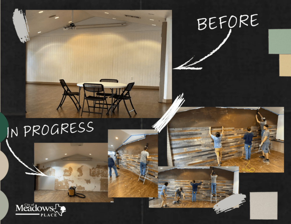 before in progress community center progress
