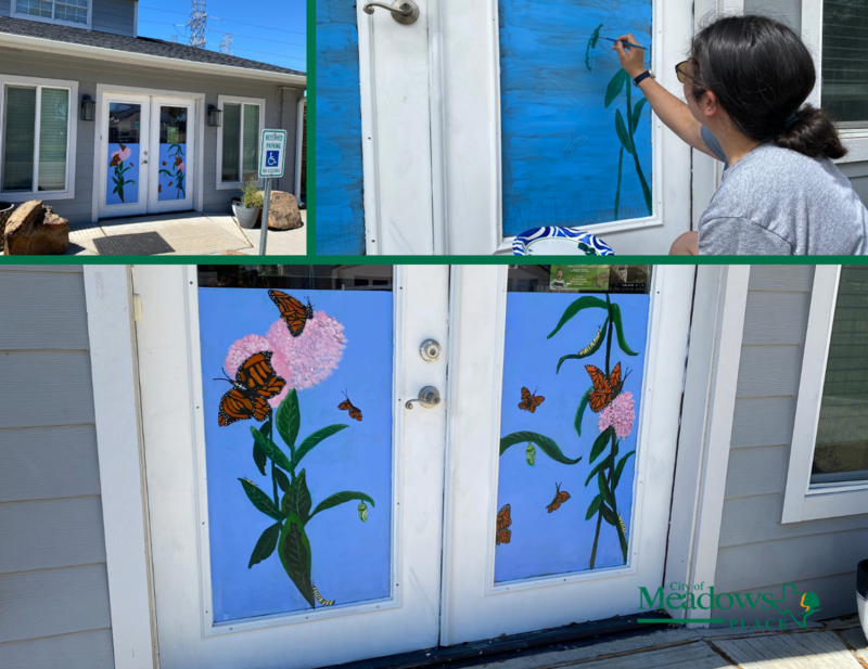 windows with paint