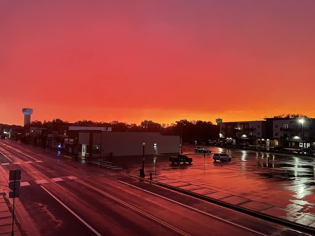 melrose city sunset after a storm