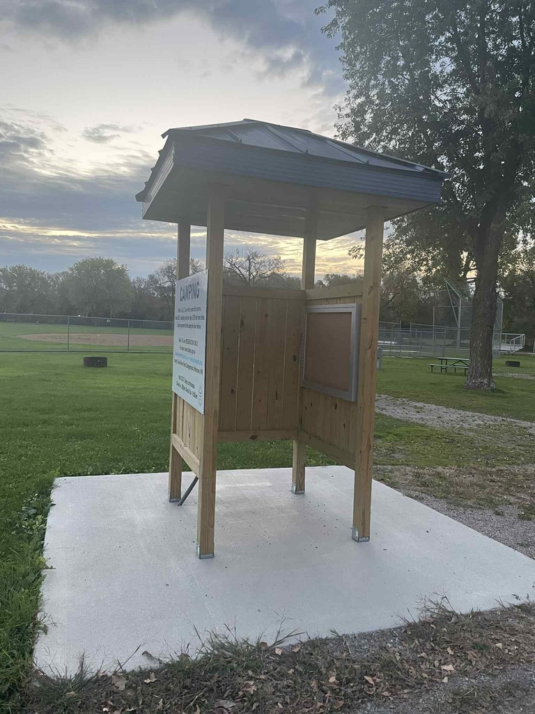 Information wood box at Sauk river park