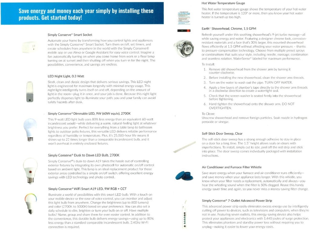 List of items in conservation kit in english