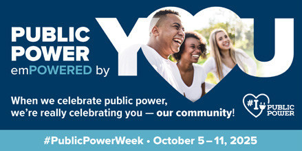 Picture of 3 people laughing for public power week